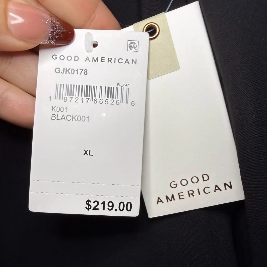 Good American Black Tailored Blazer XL NWT - Image 3