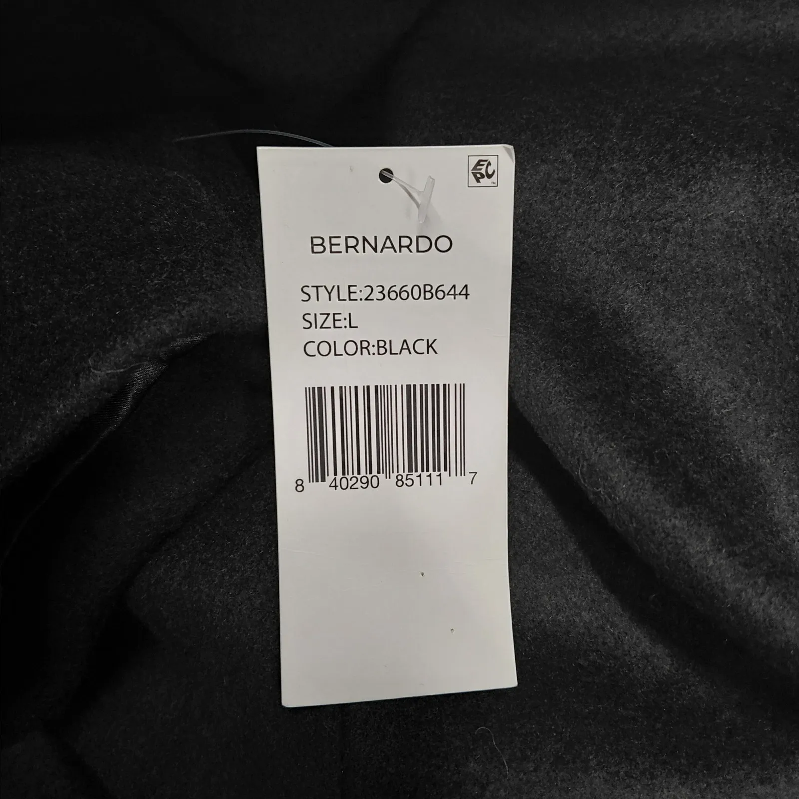 Bernardo  Black Wool Blend Long Coat Women’s Large Classic Button Front Overcoat - Image 9