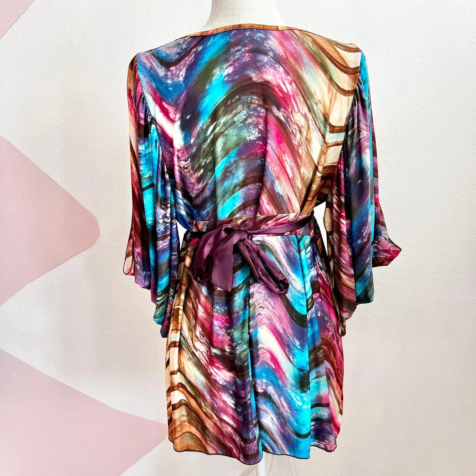 Vintage Galaxy Print Babydoll Top 2000s Whimsical Tumblr Indie Sleaze XL - Image 3