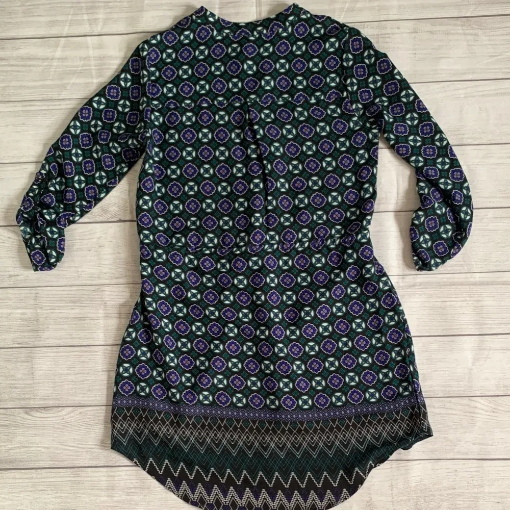 Francesca’s Collections Alya Long Sleeve Dress Asymmetrical Hem Tie Waist Purple Size M - Image 3