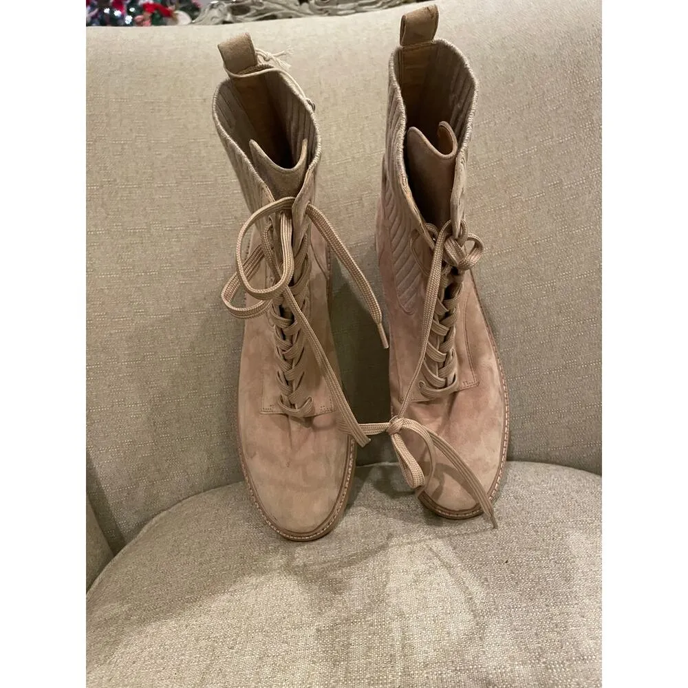 Circus by Sam Edelman Sam Edelman Lydell Combat Boot Sesame Suede Beige, S87 - Image 9