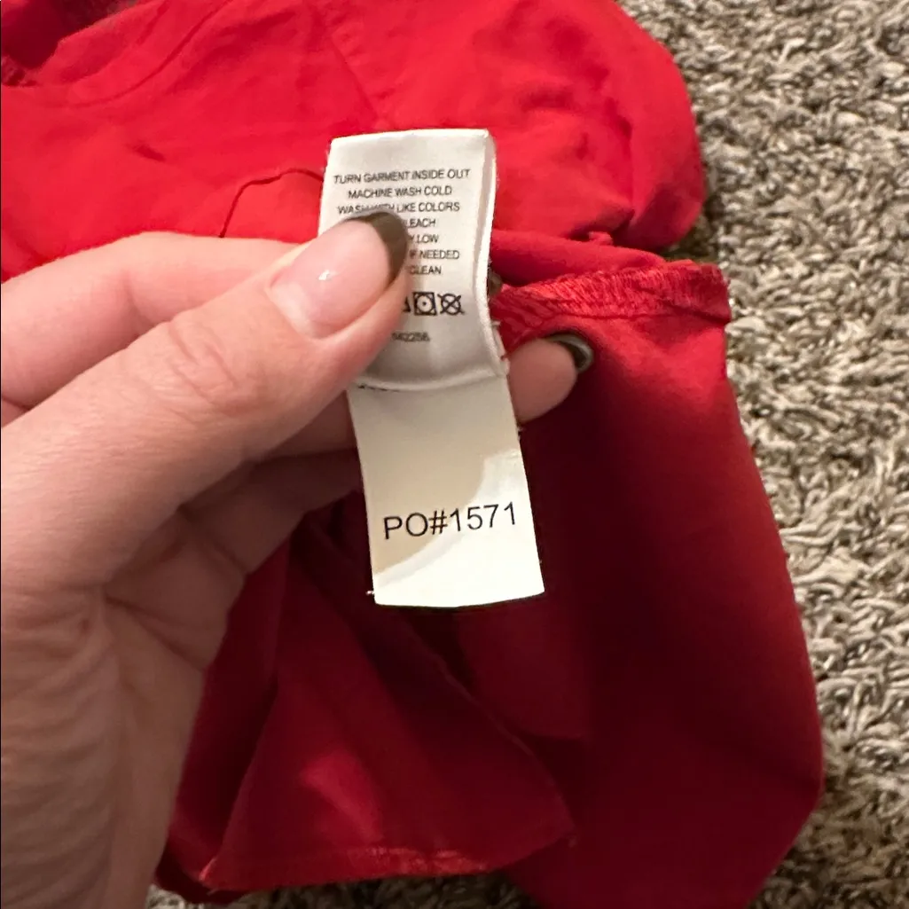 Figs Delmas Pocket Scrubs Top Red Large - Image 8