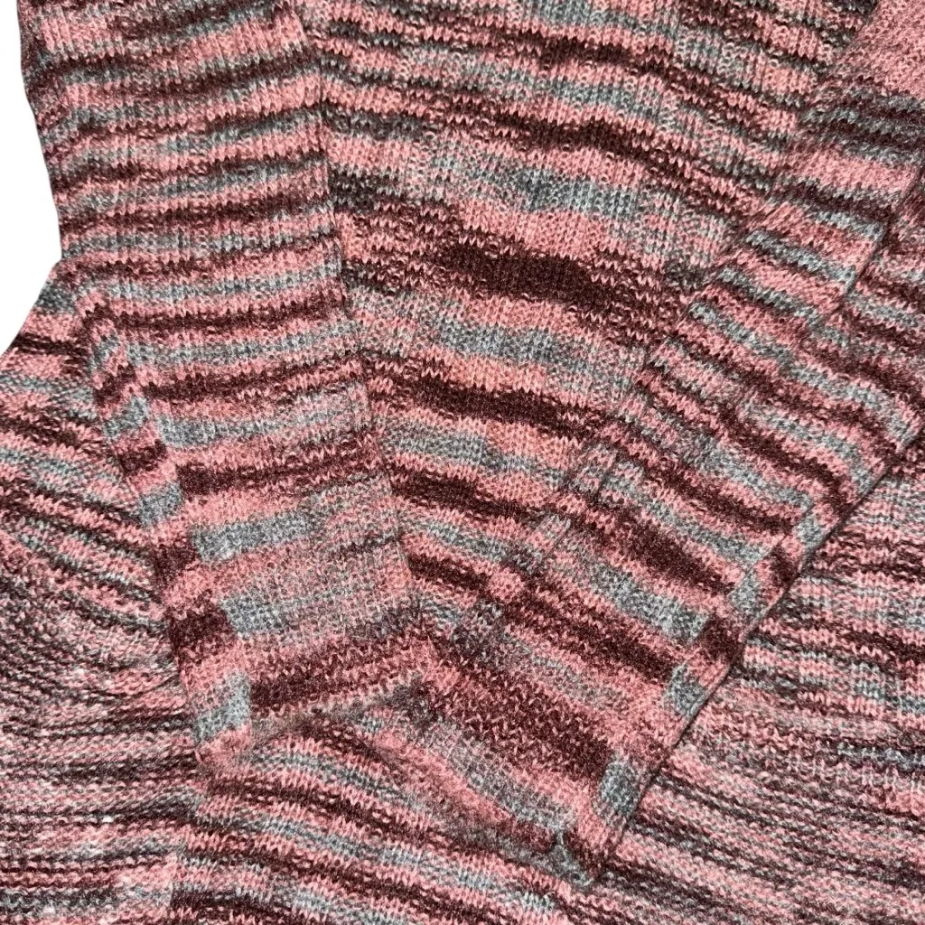 Vintage 70s PICATO Knit Sweater Tunic Women’s M Pink Gray Striped Long Sleeve Size M - Image 4