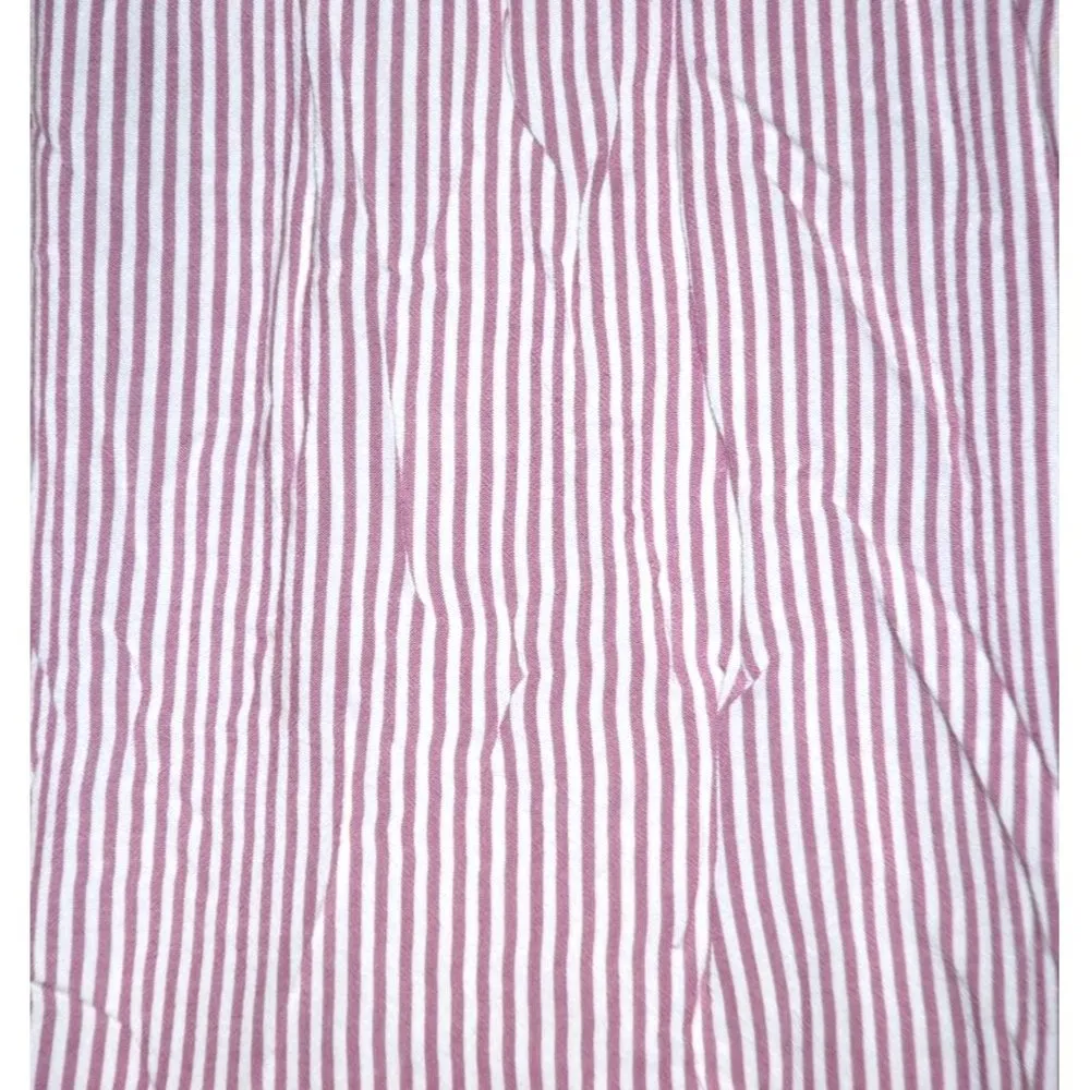 Lane Bryant Purple Striped Blouse Top Tunic Size 26W 28W Long Lace Sleeve - Image 5