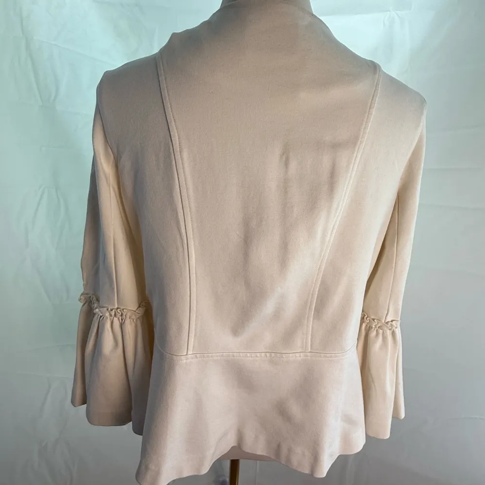 Worthington Cream Blazer with Flared Sleeves and Lapel Collar - Image 3