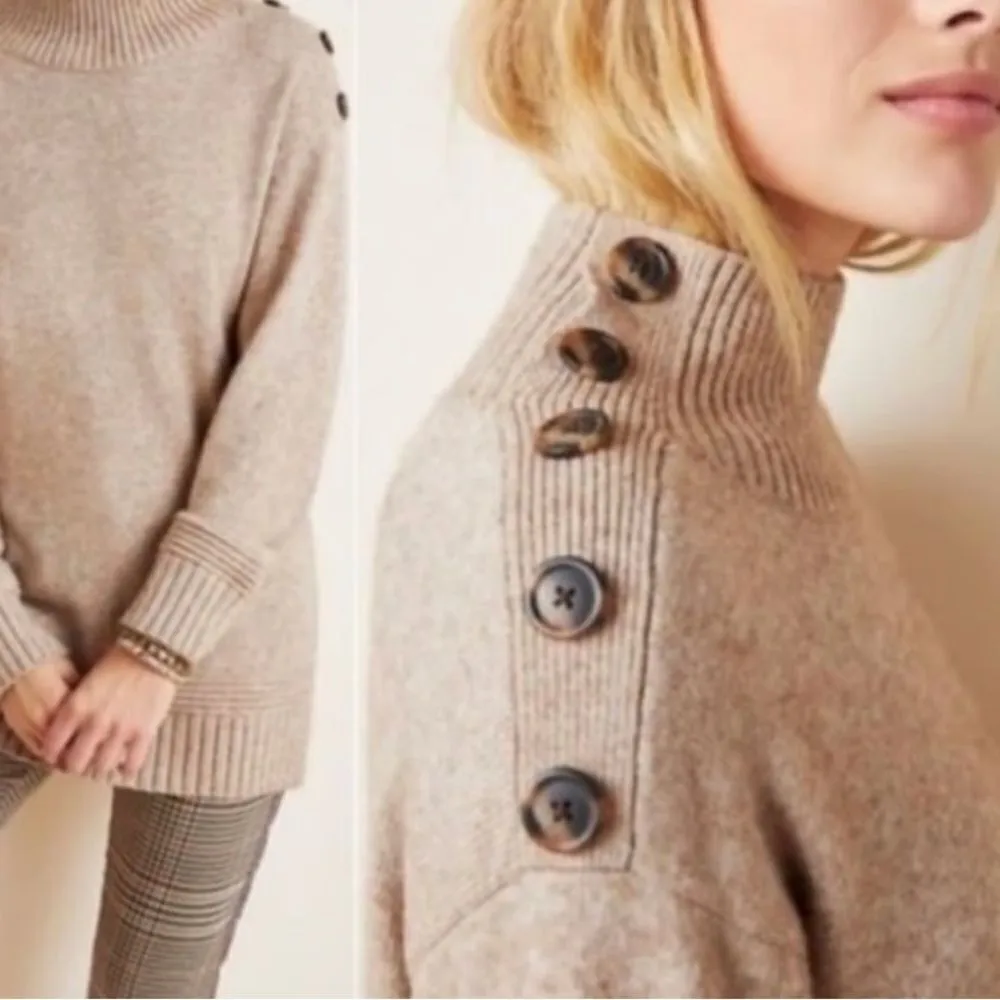 Anthropologie Margarita Tunic Sweater in taupe XS - Image 6