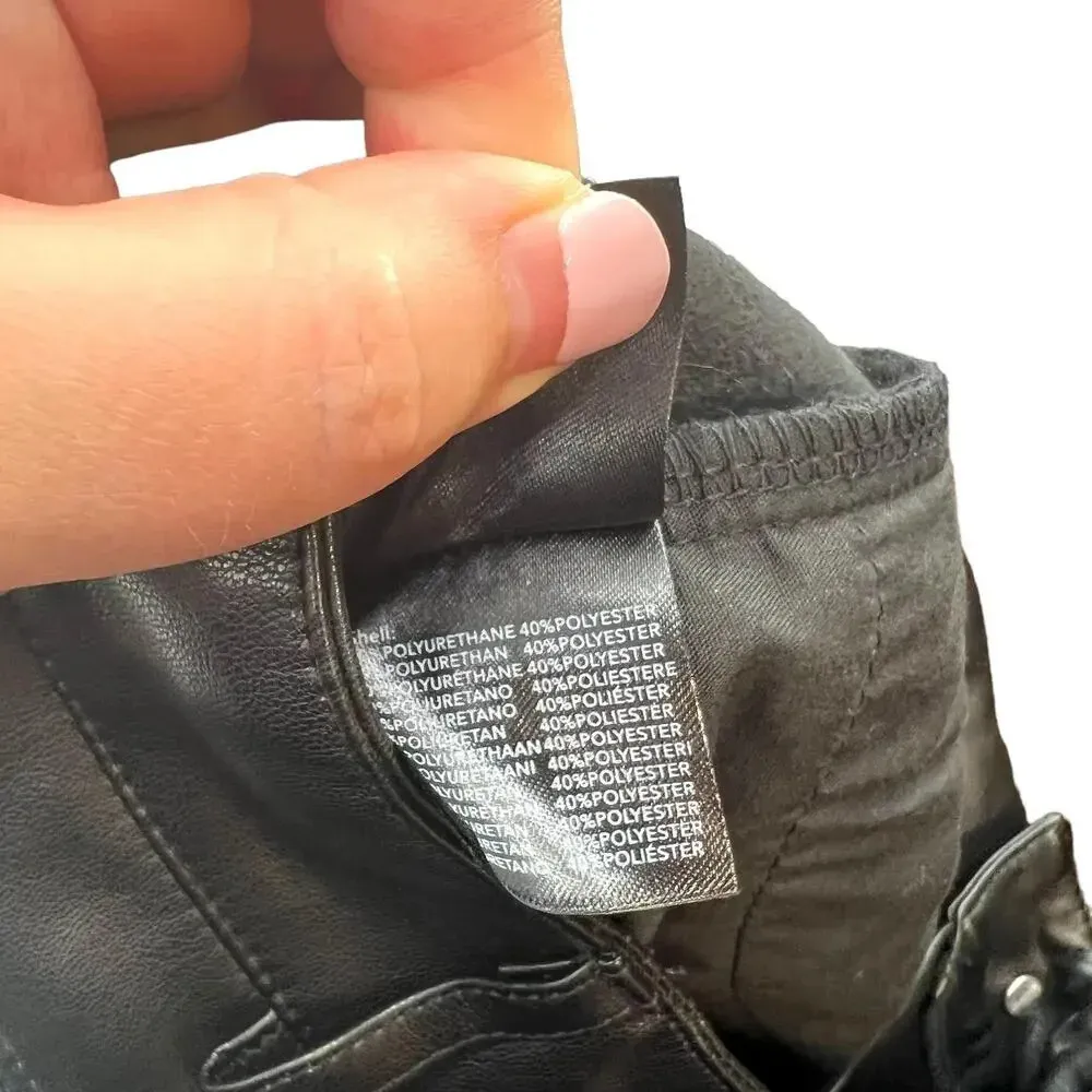 Tiger Mist Maxine Black Faux‎ Leather Pants Size XXS - Image 13