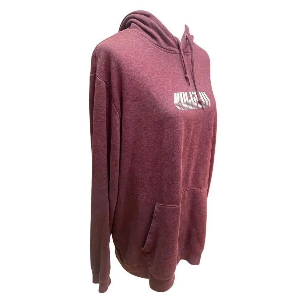 Volcom Maroon/Mauve Pullover Unisex Hoodie Size XL - Image 5