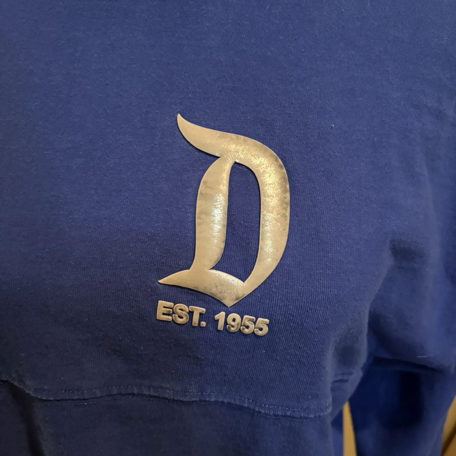 Disneyland Resort Spirit Jersey Blue Silver Logo Long Sleeve Shirt Womens Small - Image 3