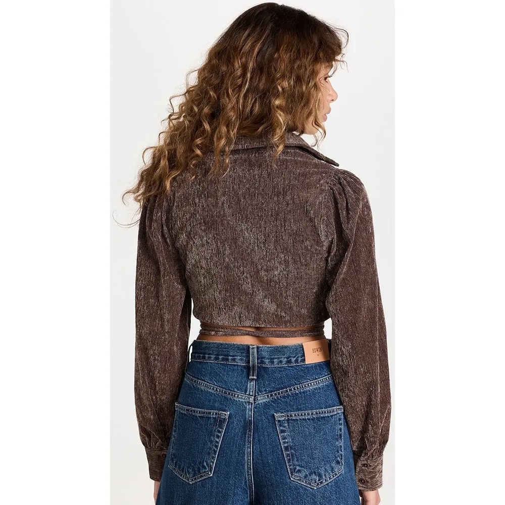 En Saison Route Wrap Brown Corduroy Wrap V - Image 2