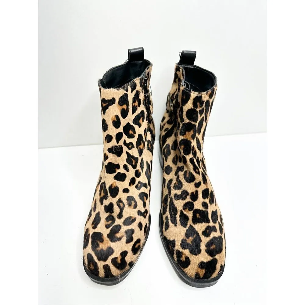 Cole Haan Boots Womens Size 6.5B Kimberly Waterproof Leopard Calf Skin Booties - Image 2