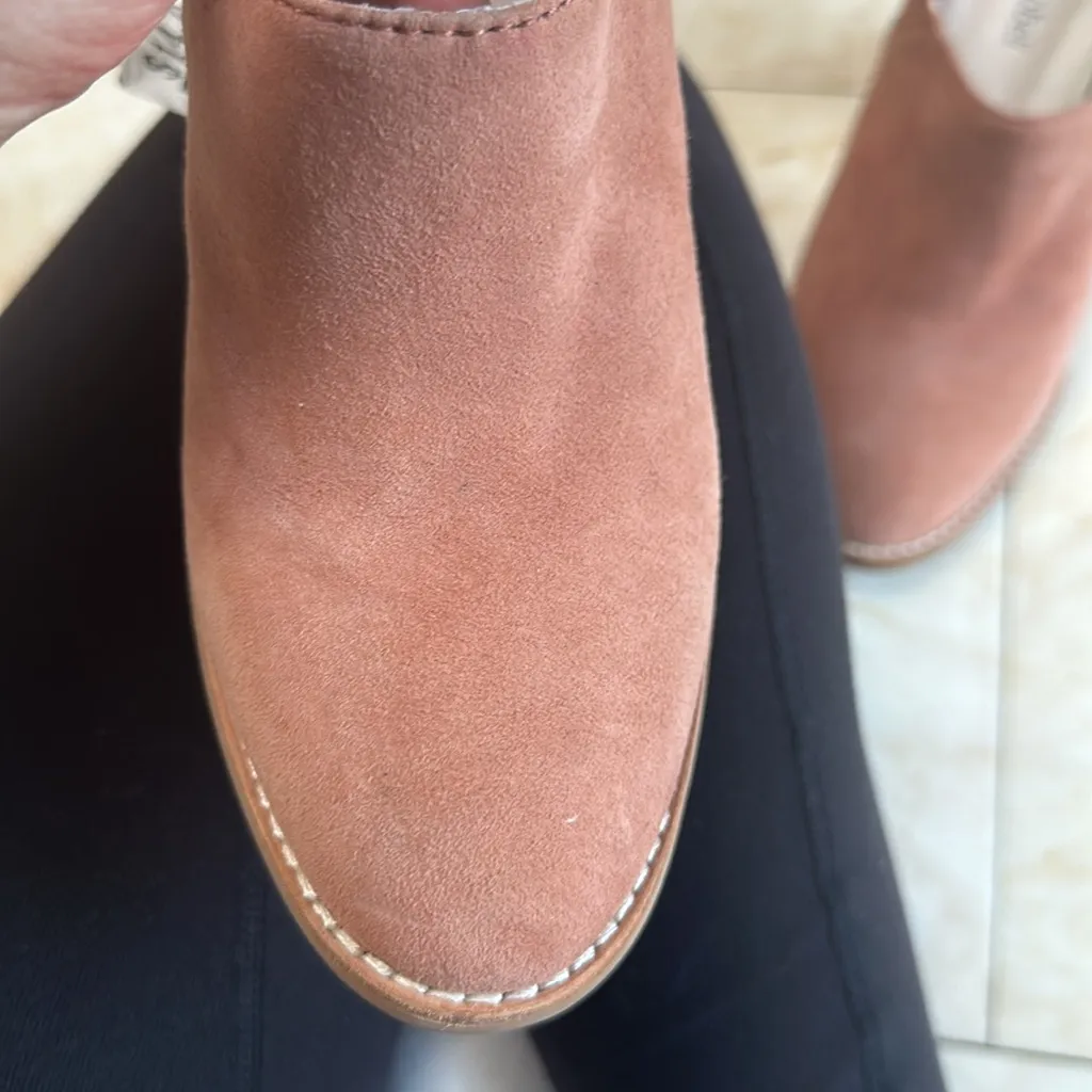 Rosalee Pink Suede Half Mule - Image 8