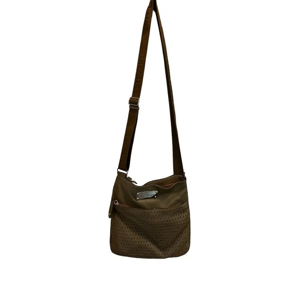Luz da Lua Women's Camel Leather Shoulder Bag‎ Adjustable Strap Tan - Image 4