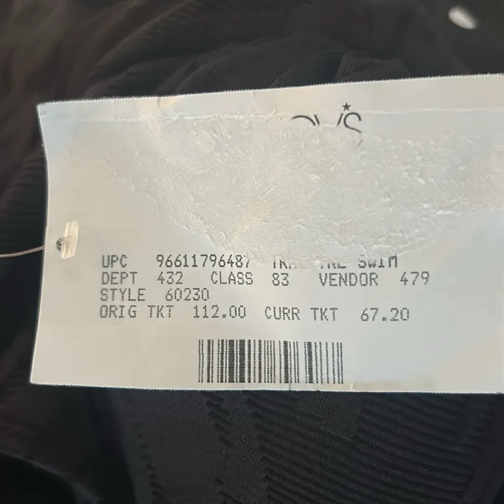 Swim Solutions Reticket Tag Fern Print Flyaway Swim Dress Black Size 16 - Image 5