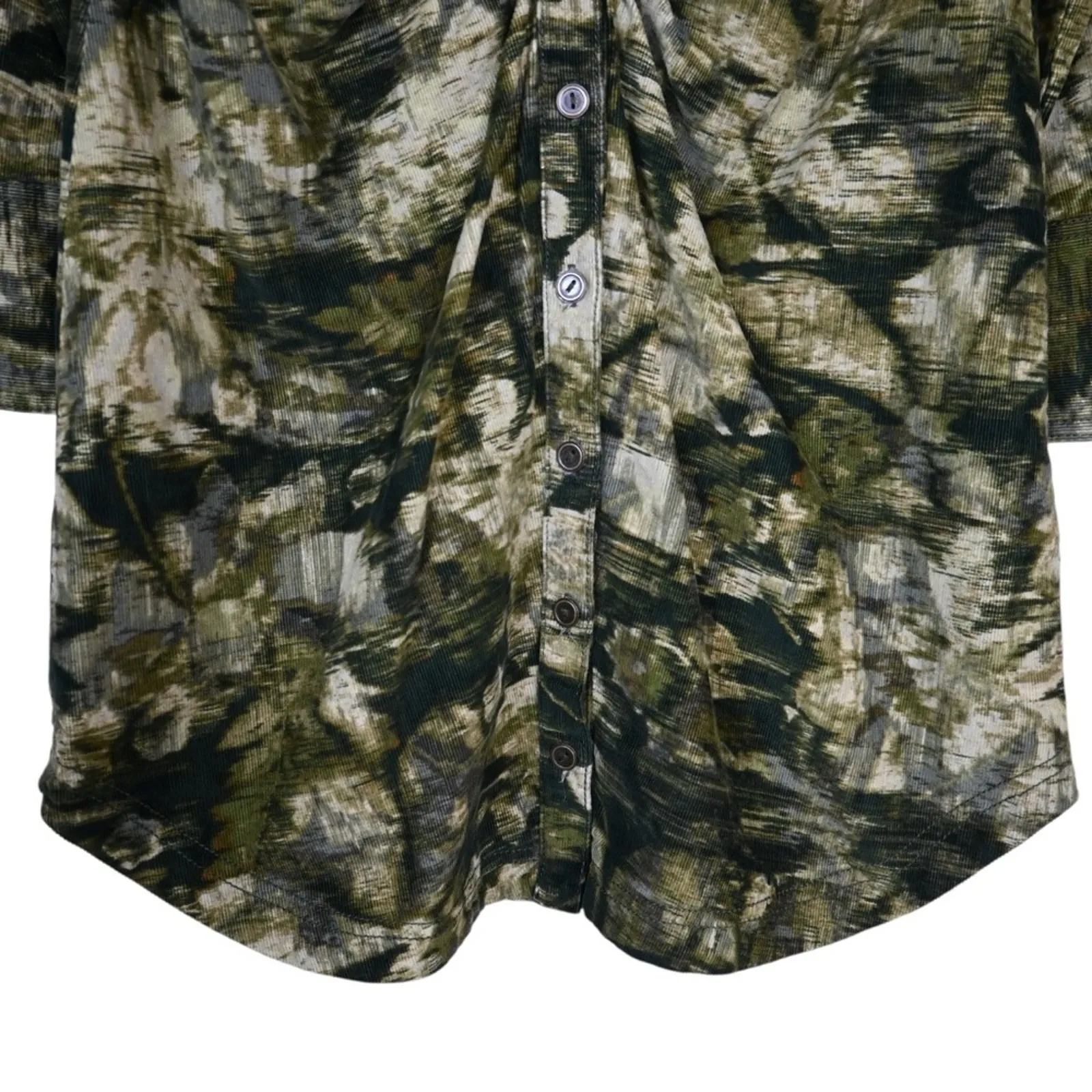 Pilcro Womens 4 Long Sleeve Green Corduroy Shirt Dress - Image 5