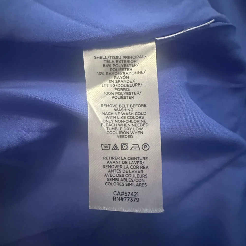 ANN TAYLOR Belted Sleeveless Midi FAUX Wrap Dress Size 10 - Image 5