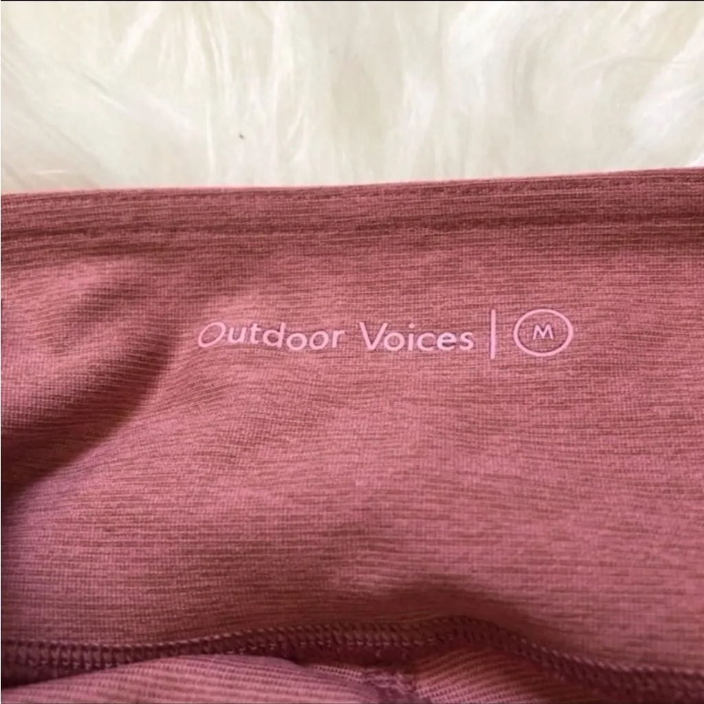 NWT Outdoor Voices 3/4 Warmup Leggings in Blush size M - Image 3