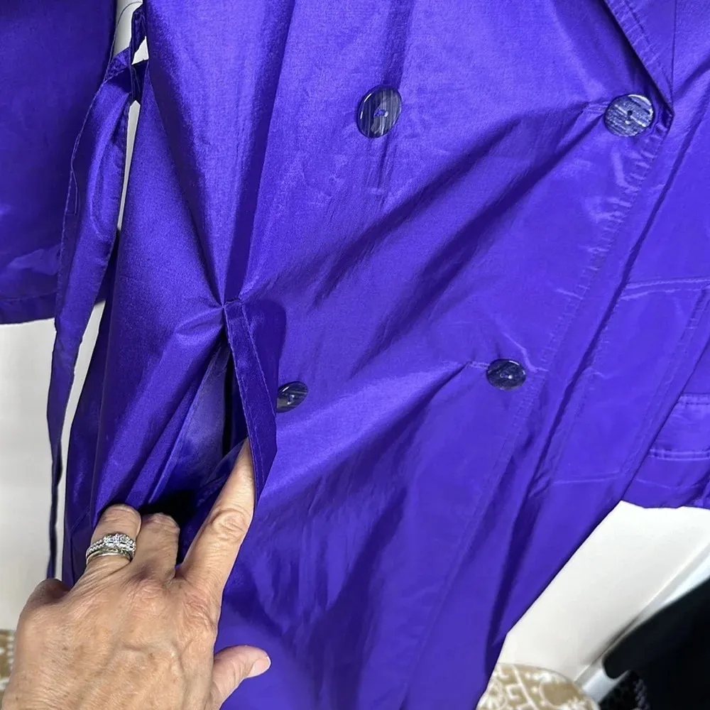 Vintage 80s Otello Pelle Derp Purple Raincoat - Image 8