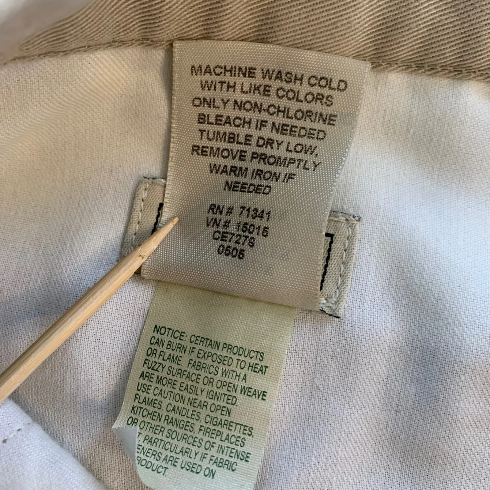 LL Bean Khaki Cotton Flannel Lined Pants Women 10 Petite Warm Preppy Retro Basic Tan Size 10P - Image 4