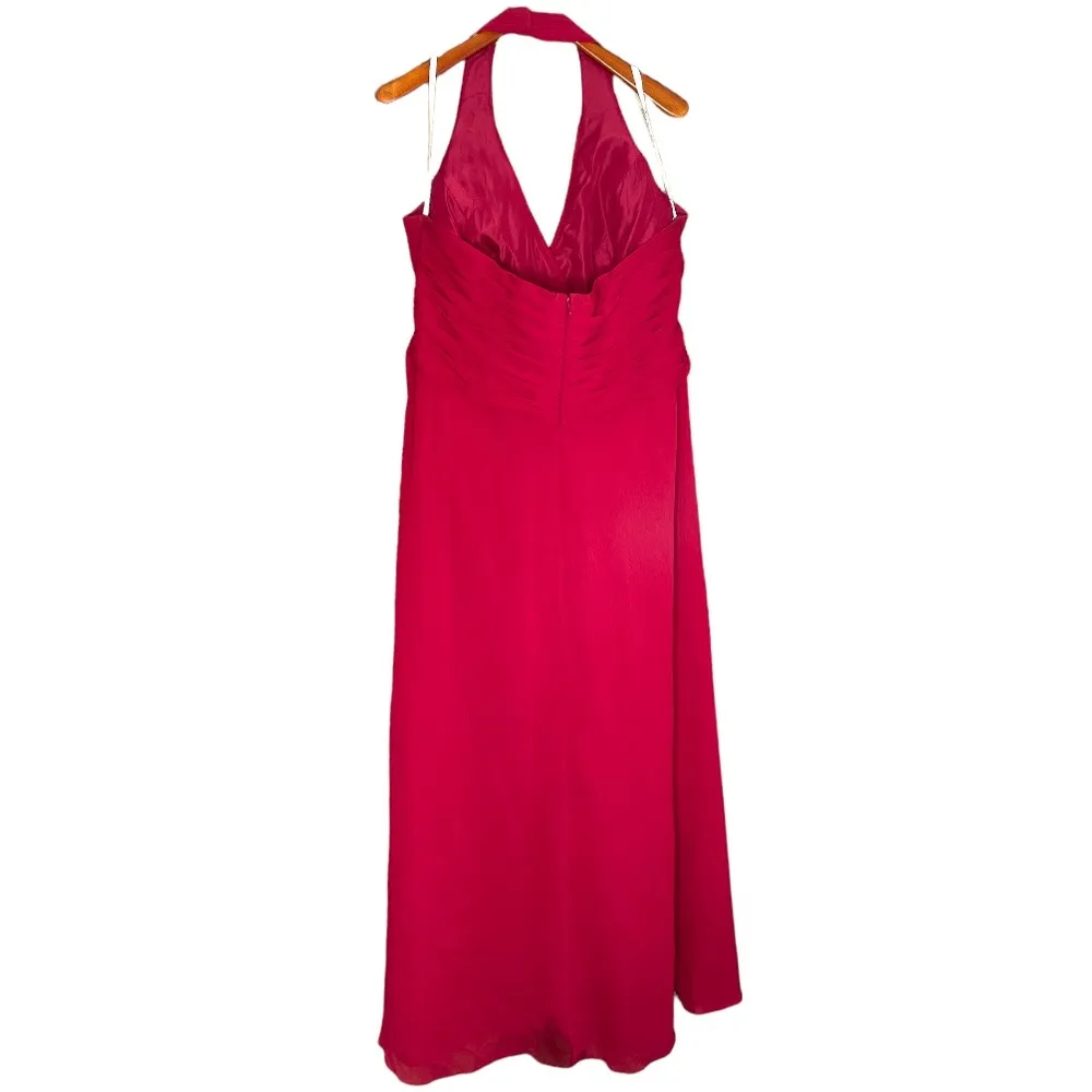 white christmas dresses Elegant A-Line Short Sleeve Chiffon Bridesmaid Dress with Round Neckline