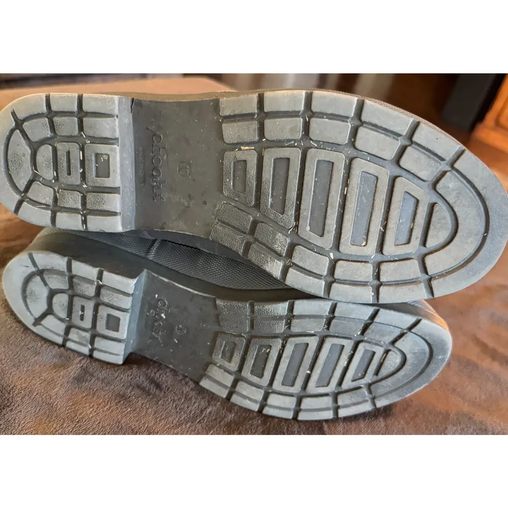 Chooka Fremont mid Calf Black Rain Boots Women’s 10 gray polka dot rubber - Image 7