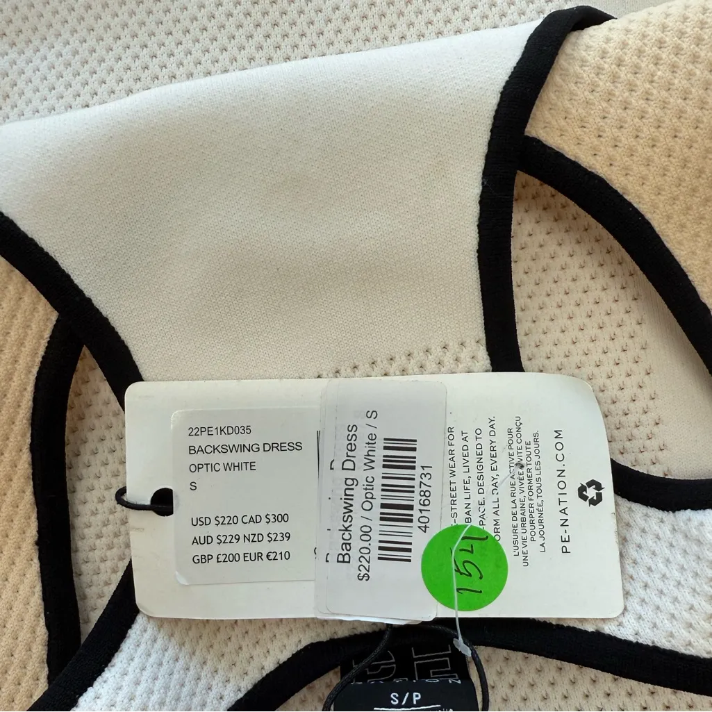 PE NATION Backswing Dress Optic‎ White size small - Image 3