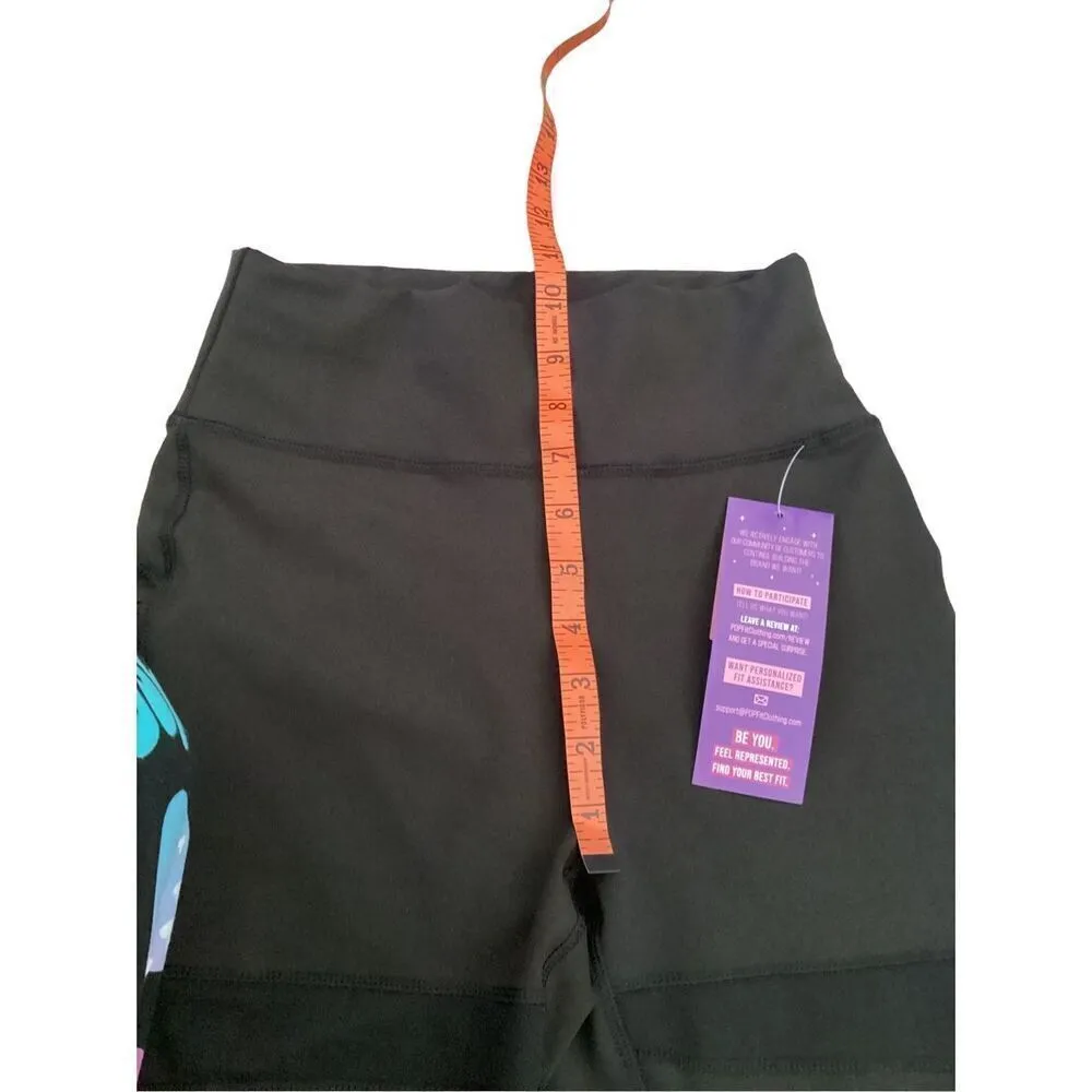 Nwt High Waisted Semi Sheer Strappy Leggings With Pockets Sexy Athletic Sporty L Black Size XS - Image 6