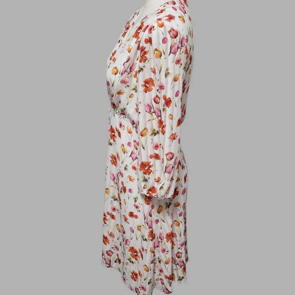 Danny & Nicole floral jacquard stripe midi dress size 4 - Image 5