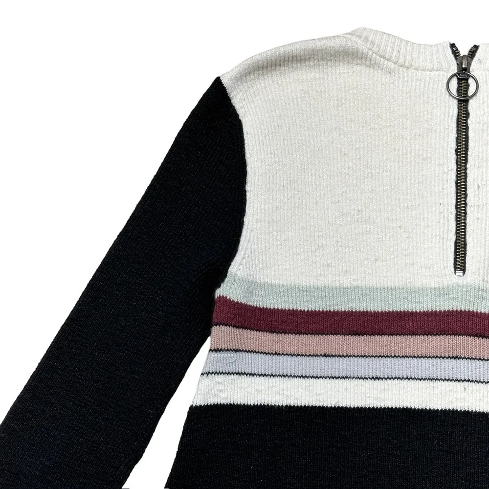 Free People Colorblock Knit Lightweight Mini Sweater Dress US XS - Image 8