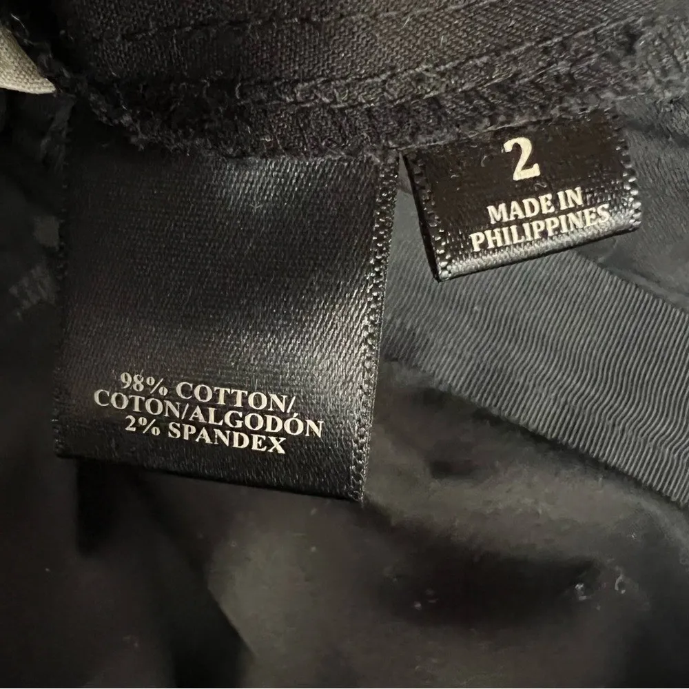 Ann Taylor Astor Black Cotton Pencil Skirt Minimalist Work Office Business Sz 2 - Image 8