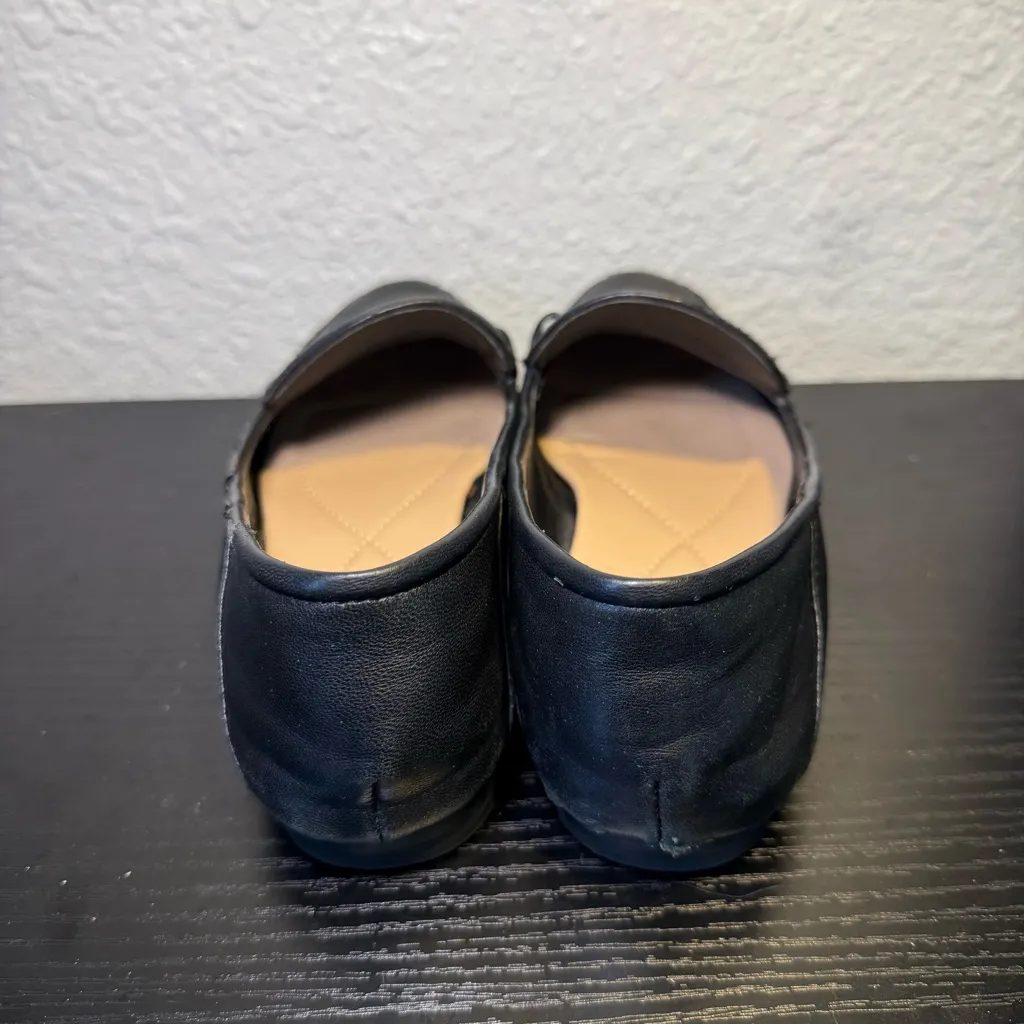 Alfani Women's Black Leather Goldii Step 'N Flex Back Loafers Women’s 6.5 Office - Image 5