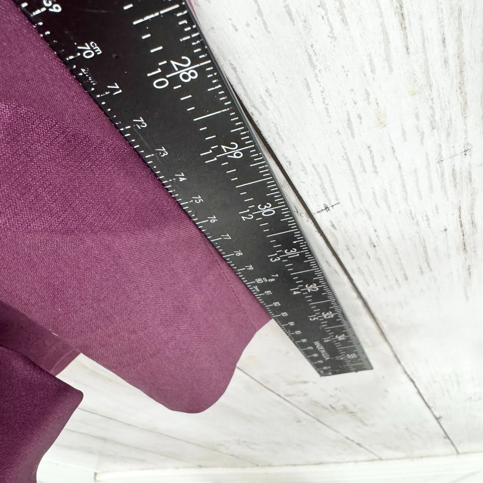 Carolina Herrera Pants Women Size 4 Burgundy Satin Zip Back Trousers Pockets - Image 3