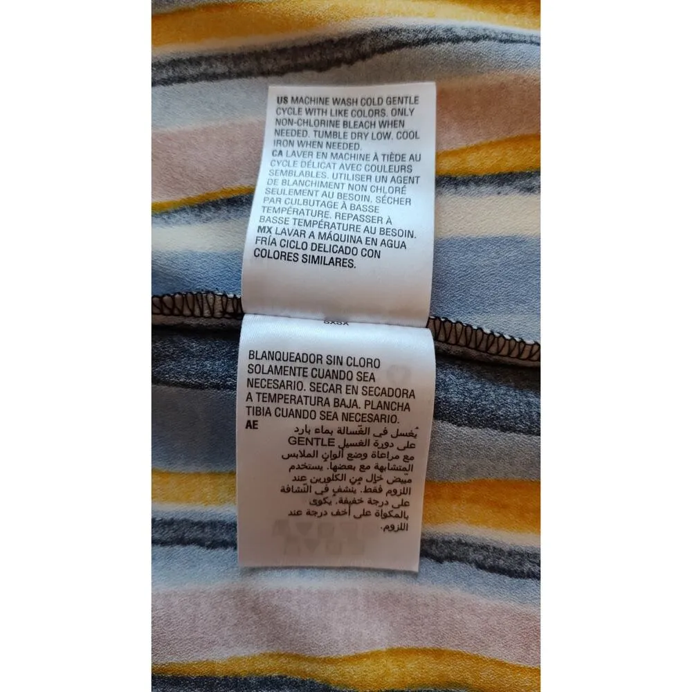 NTW Bar III tricolor striped Off-the-Shoulder Tie Sleeve Dress Size Large - Image 8