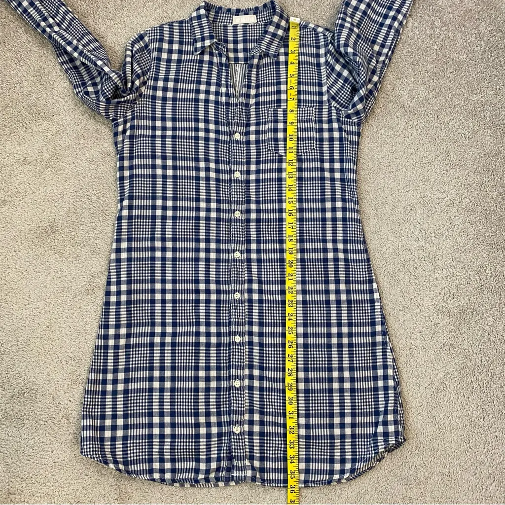 CP‎ Shades Shirt Tunic Mini Dress Blue Plaid S - Image 6