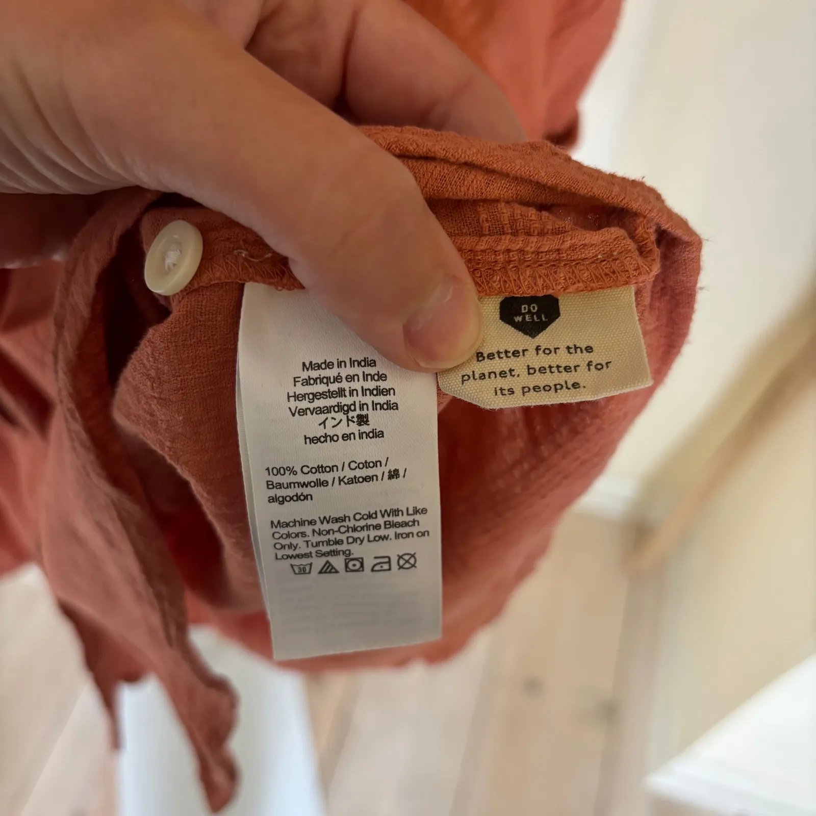 Madewell EUC Womens Courier Pintuck-Back Shirt Textured Window Sweet Dahlia 1X - Image 6