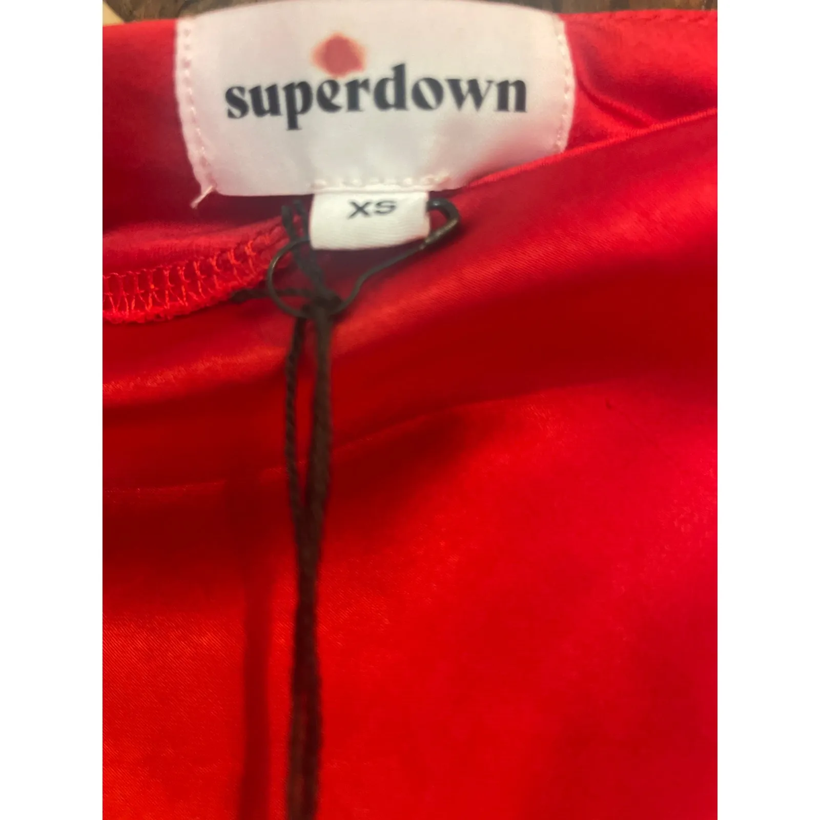 SUPERDOWN Calla Satin Maxi Skirt  PARTY NWT Red Size XS Long - Image 7