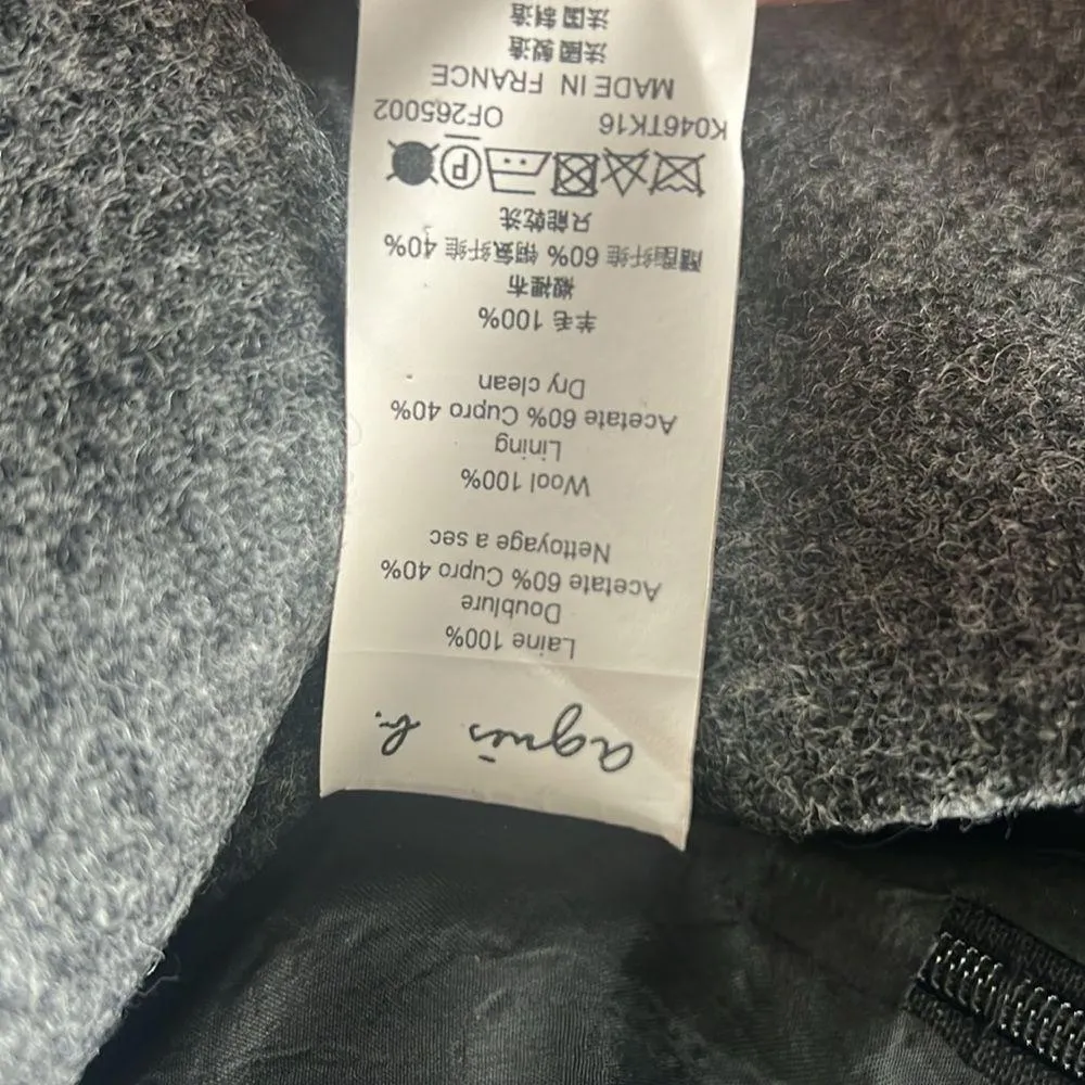 Agnés B. Wool Skirt, Heather Grey Size EU 40 EXCELLENT! Gray - Image 10