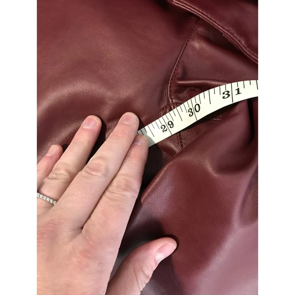 Madewell the perfect vintage straight jean women’s size 27 red vegan leather￼ - Image 8