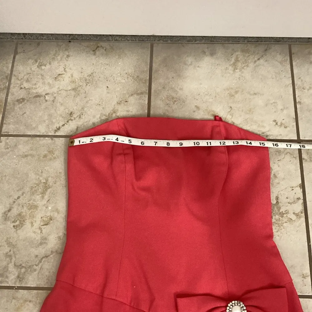 Vintage 1980s Strapless Cocktail Dress Pink Size 6 - Image 7