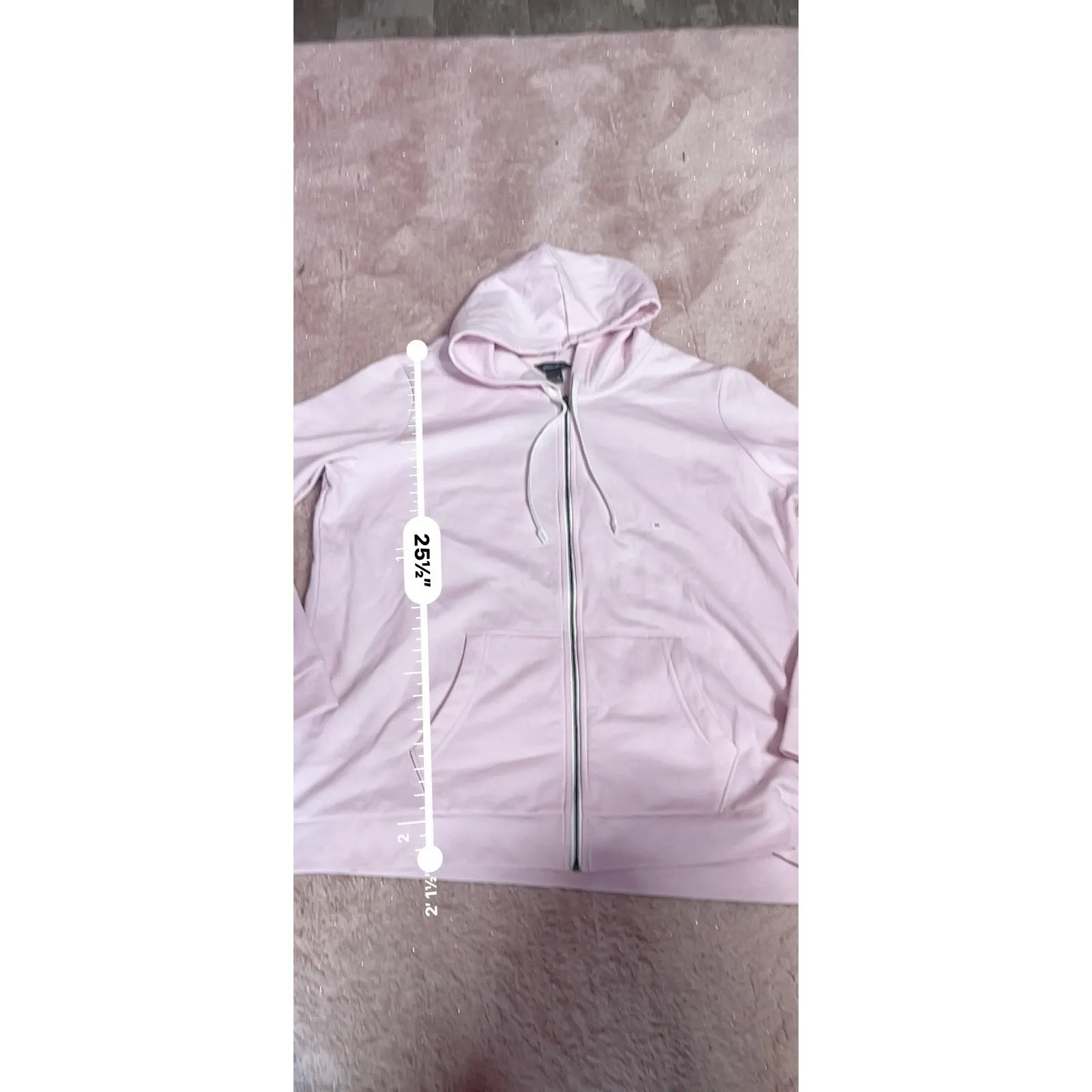 NWT Eddie Bauer Women Super soft Pink Full Zip Hoodie Jacket Size XL Bin11 - Image 6