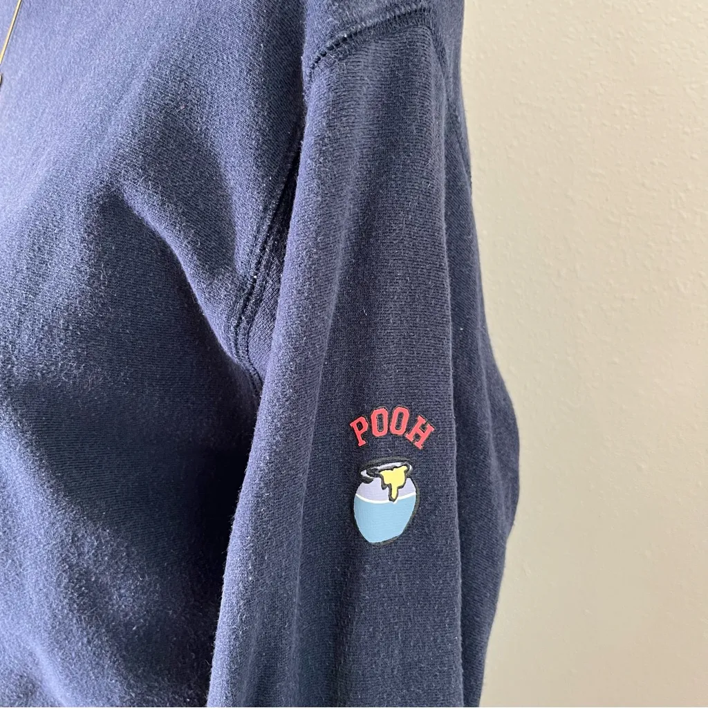 Winnie‎ The Pooh Vintage Y2K Navy Crewneck Sweater Womens Size Small Blue - Image 3