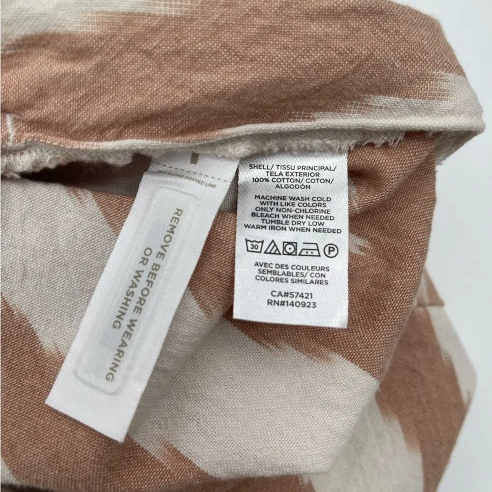 NEW LOU & GREY for LOFT Small Romper Ikat Tie Front Button Down Cotton NWOT - Image 14