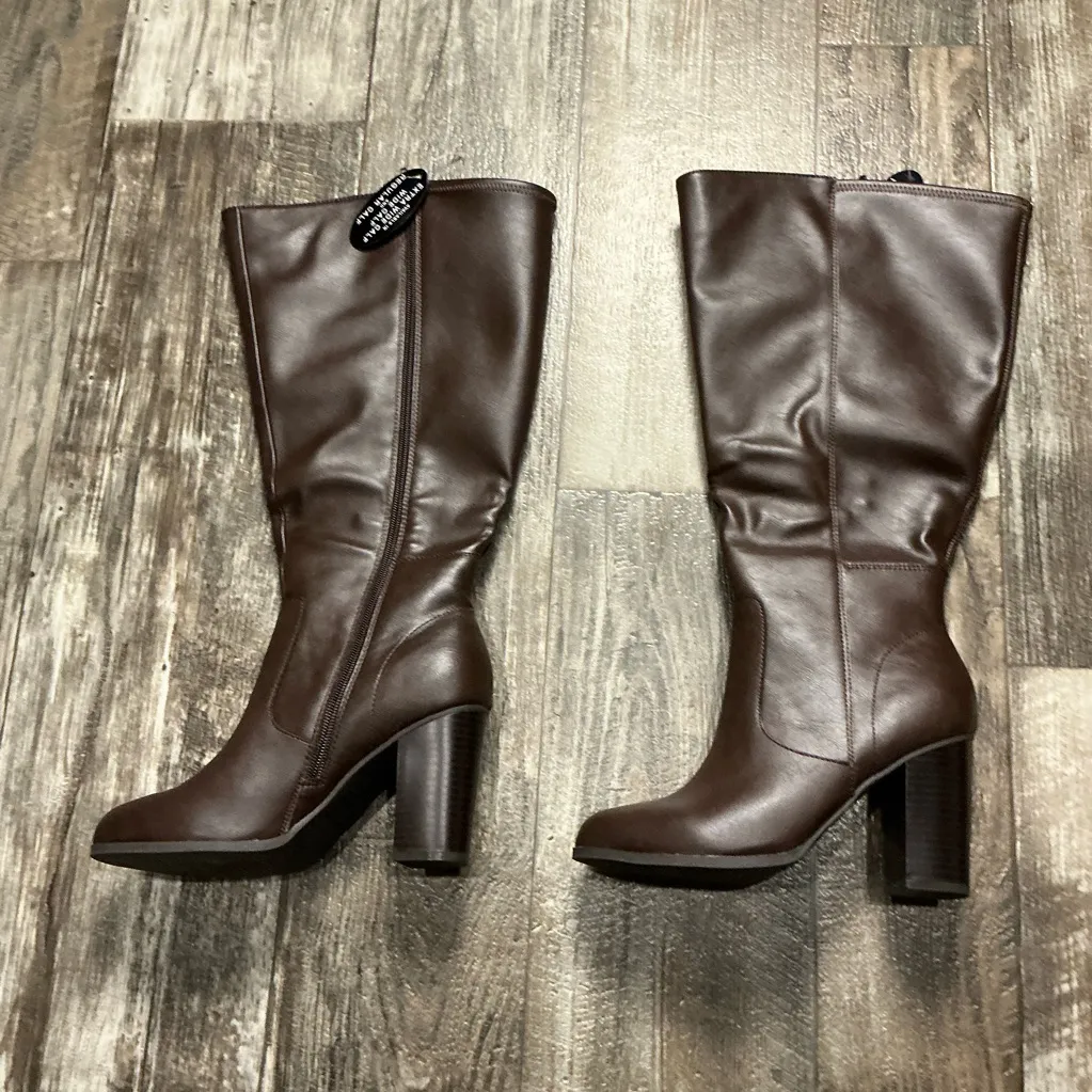 Style & Co Elegant Brown Knee-High Women's Boots Size 7W Extra Wide Calf - Image 8