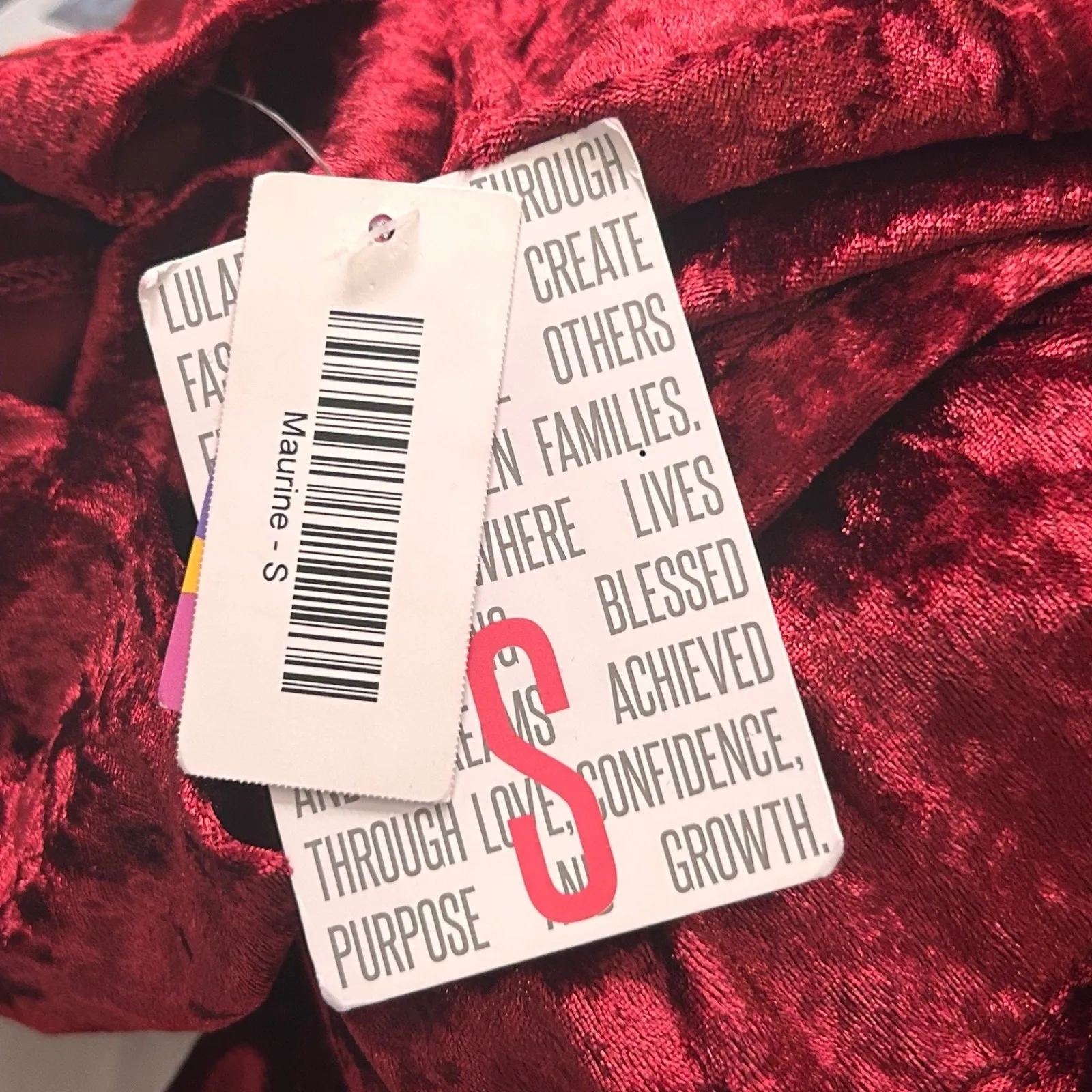 LulaRoe Velvet Dress Red Small - Image 11
