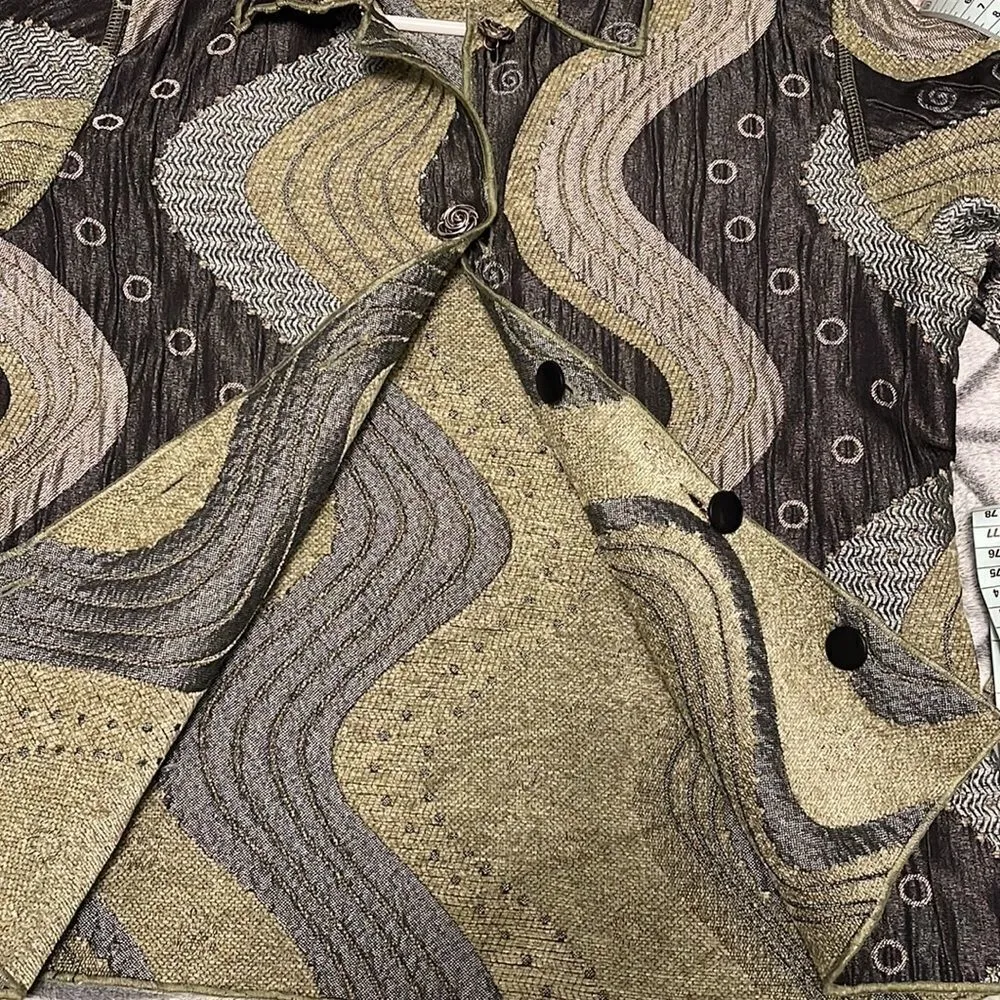 WINDING RIVER JACKET ARTISAN VINTAGE OS see‎ measurements below. Reversible Black Size 8 - Image 6