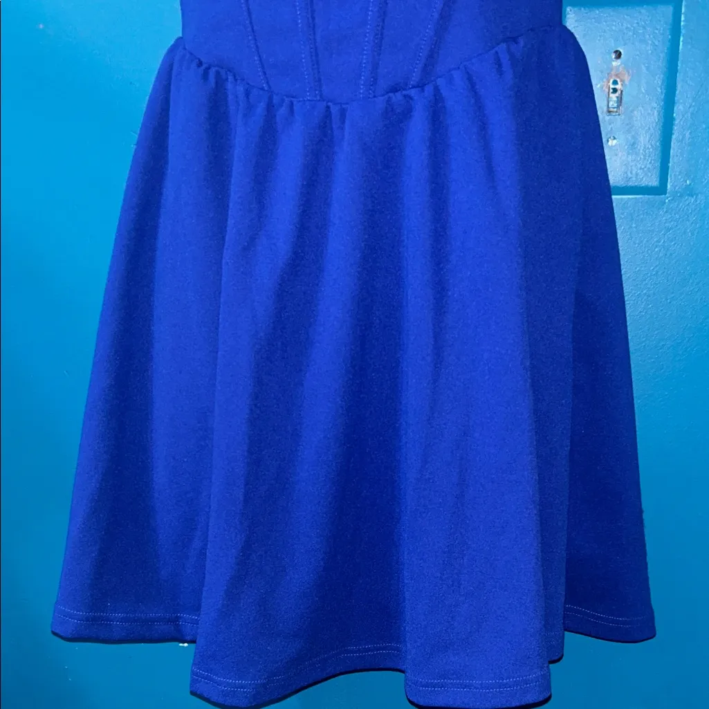 SheIn  Cobalt Blue Strappy Mini Dress - Image 4