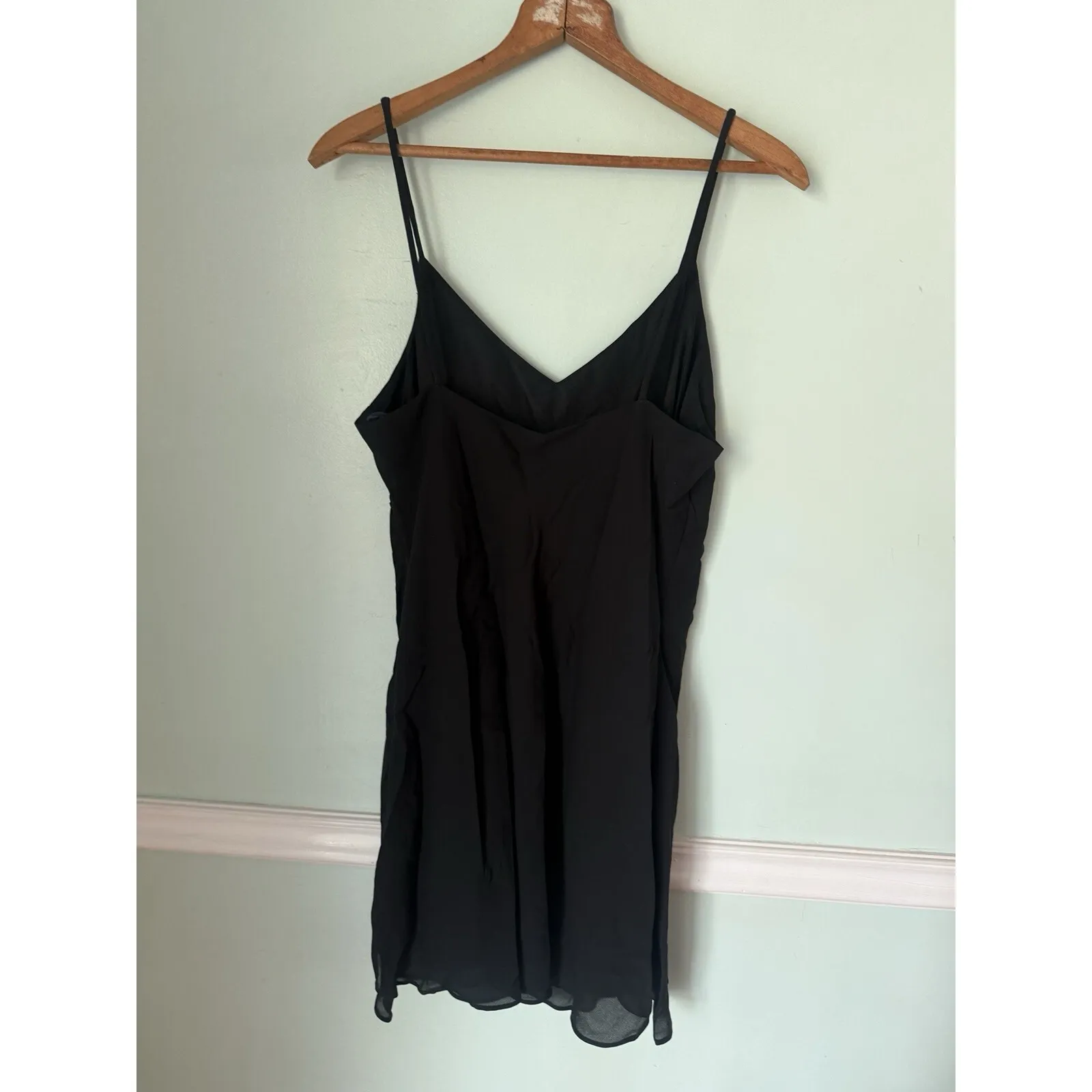 Vtg Y2K All That Jazz Mini Slip Dress Md 90s Whimsigoth Goth 9/10 Coquette - Image 2