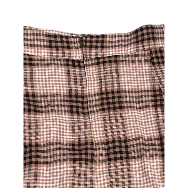 NWT Pleated Mini Skirt L Plaid Pink Academia‎ Preppy Fall School Soft Grunge - Image 7