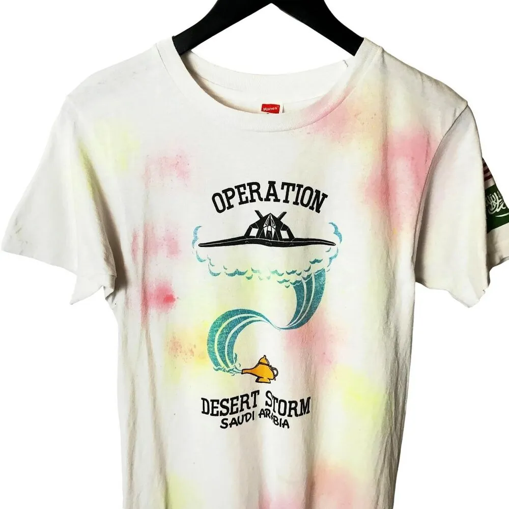 Team Stealth T Shirt Vintage 80s White XS Extra Small USA Single Stitch Unisex - Image 5