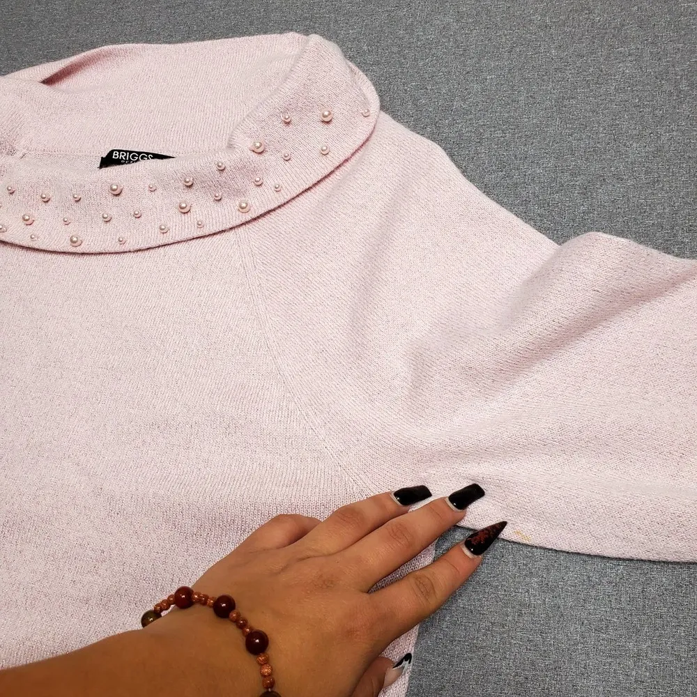 Briggs Pink Pearl Embellished Knit Sweater Size undefined - Image 4